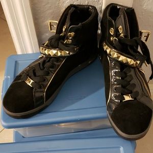 Michael Kors black and  gold high tops size 9.5